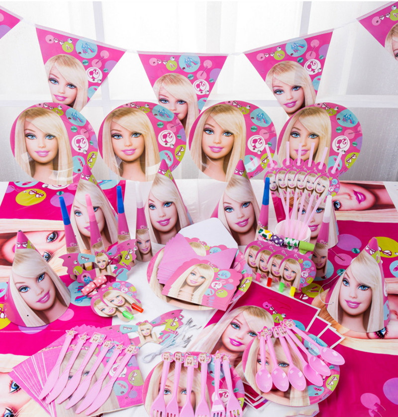 barbie birthday plates